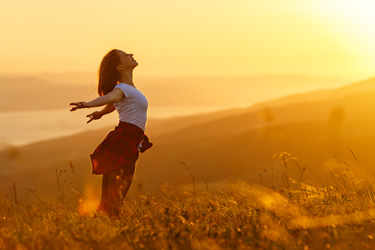 girl in field