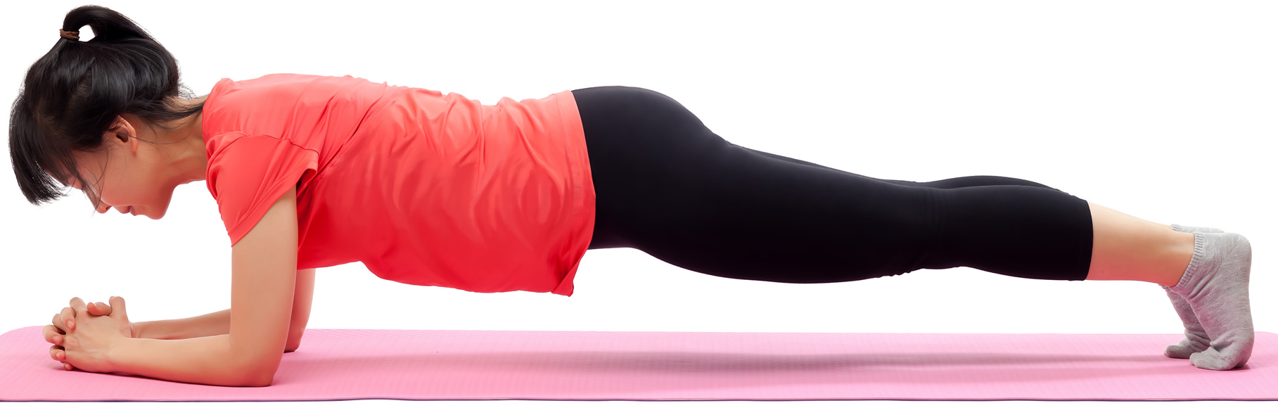 women holding plank