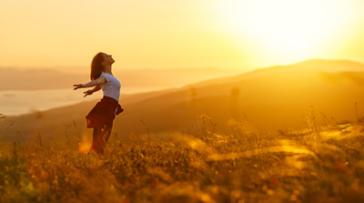 person in field